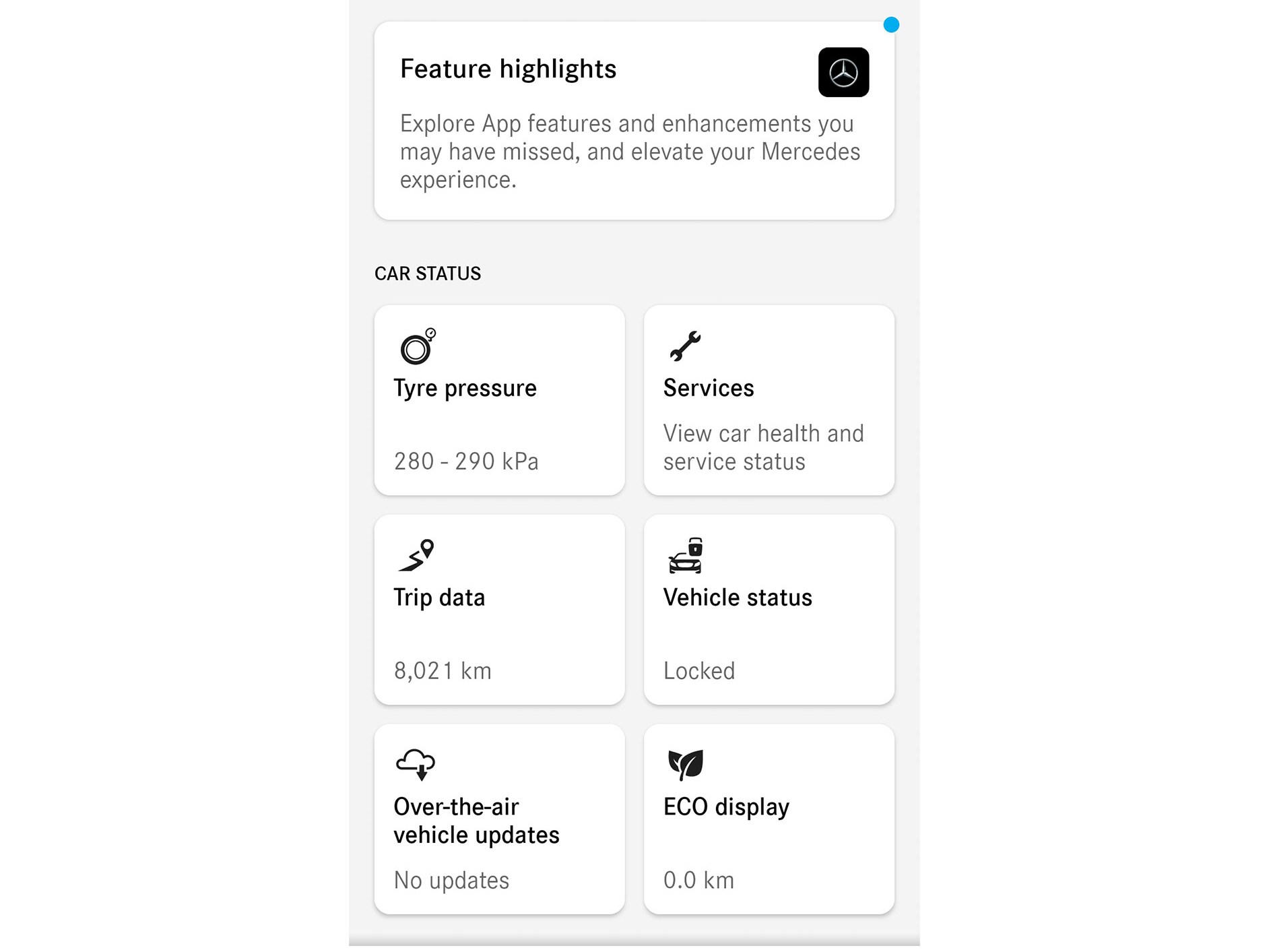 Os futuros veículos de sonho da Mercedes-Benz são apresentados na aplicação Mercedes-Benz num smartphone.