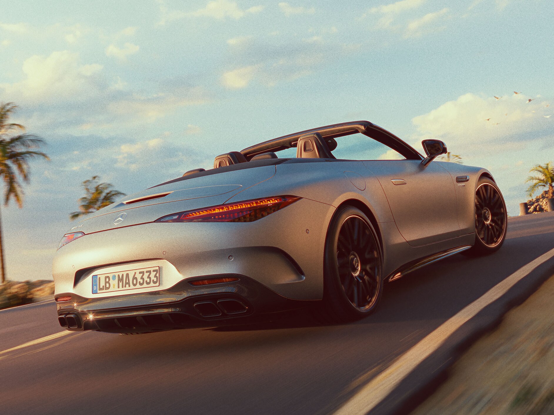 O exterior do Mercedes-AMG SL Roadster.