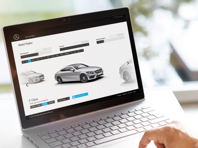 A oferta online da Mercedes-Benz.