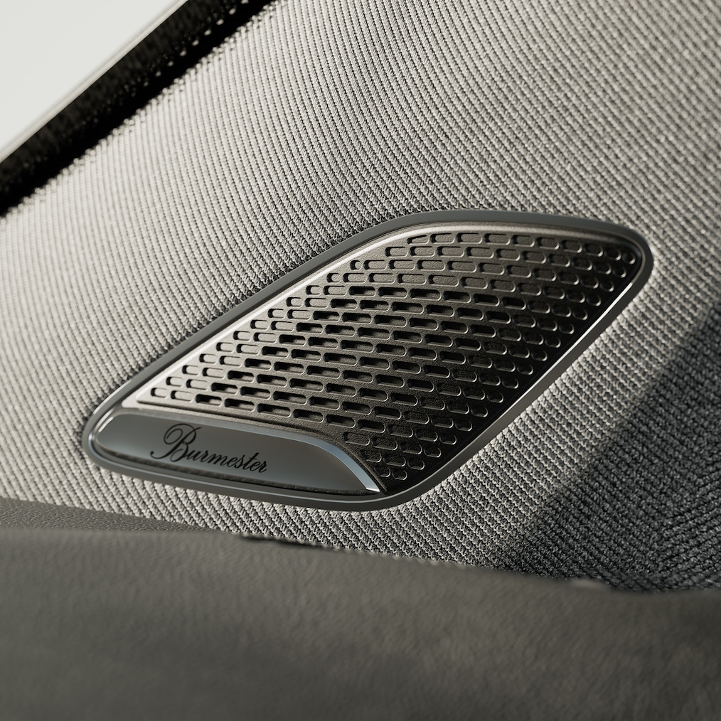 Um altifalante do sistema de som surround Burmester® do Mercedes-Benz Classe B.