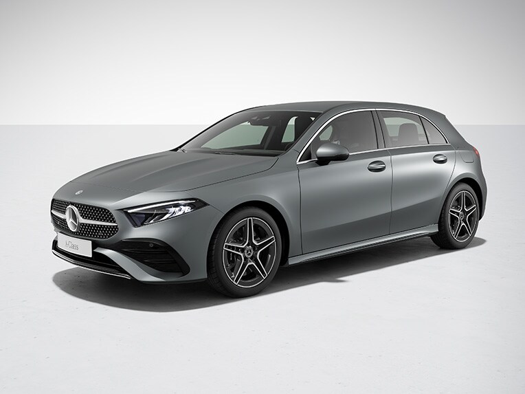 O exterior do Classe A Limousine compacta da Mercedes-Benz com a AMG Line.