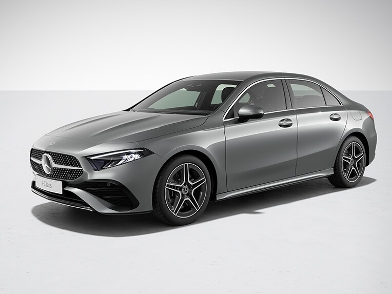 O exterior do Classe A Limousine da Mercedes-Benz com a AMG Line.