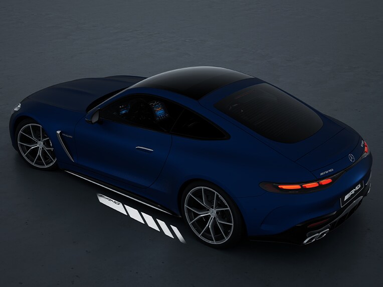 A projeção de logótipo AMG para o novo Mercedes-AMG GT Coupé.