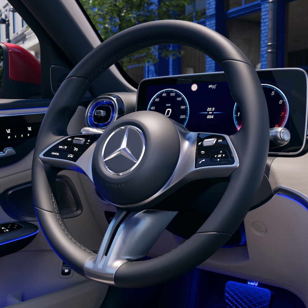 O novo volante no novo Classe C Station da Mercedes-Benz.