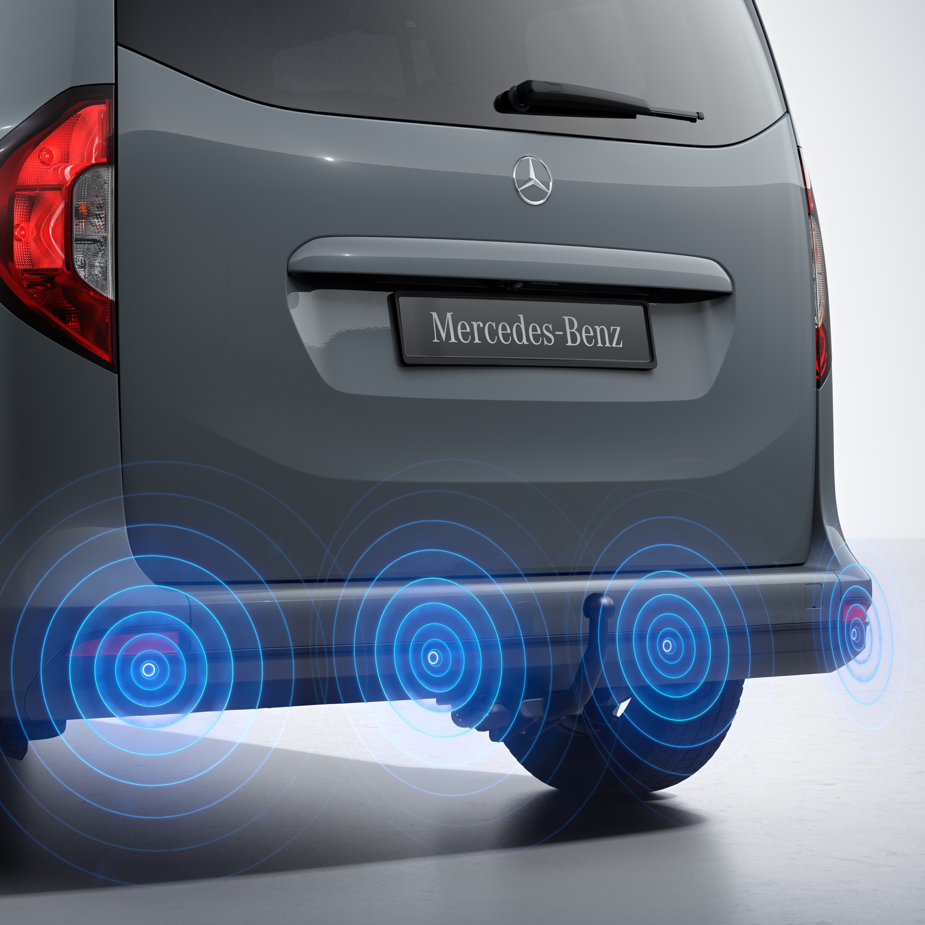 Sistemas de assistência à condução | Classe T | Mercedes-Benz Vans Representação esquemática de sistemas de assistência à condução com base no Classe T.