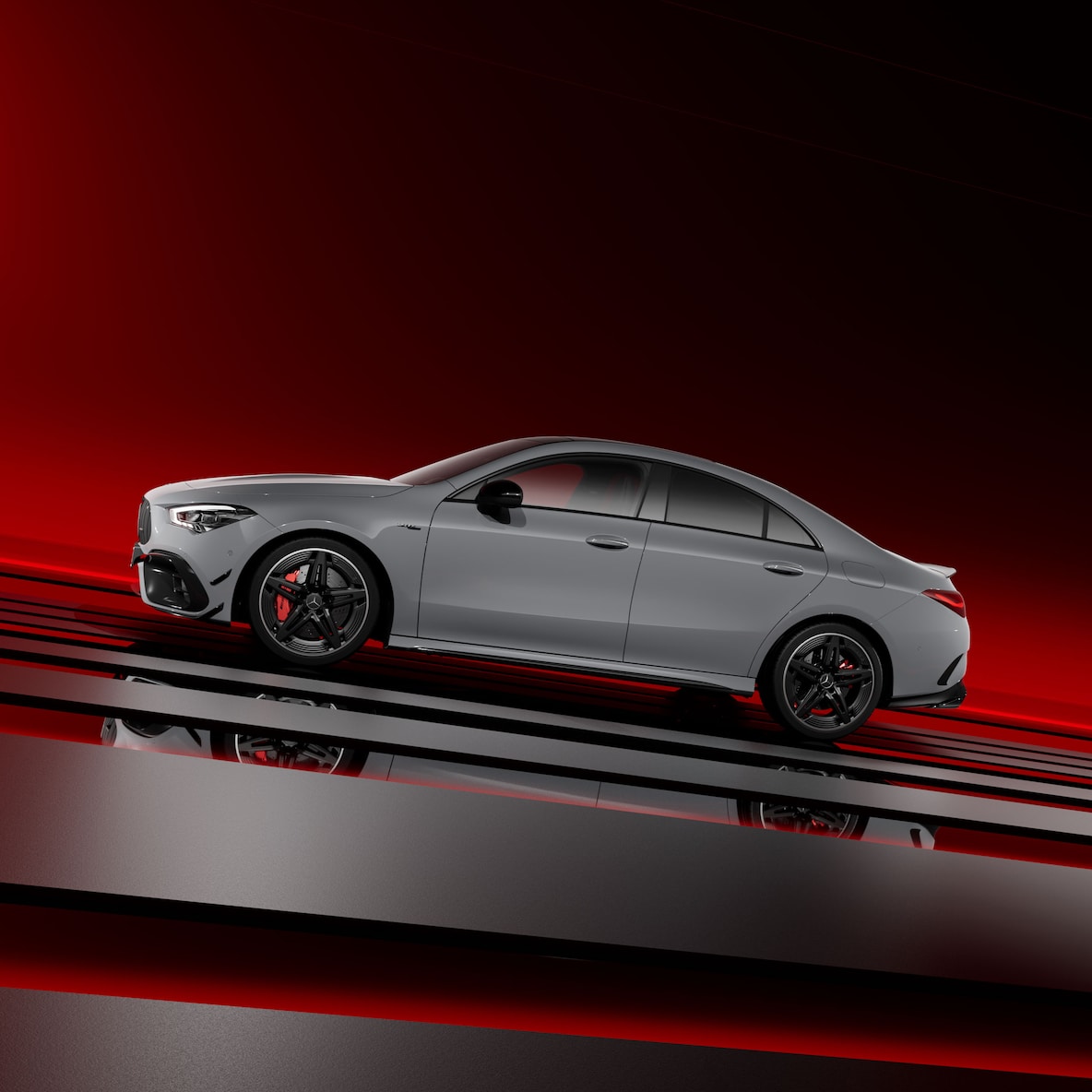 O Mercedes-AMG CLA Coupé com Pack Design AMG Plus.