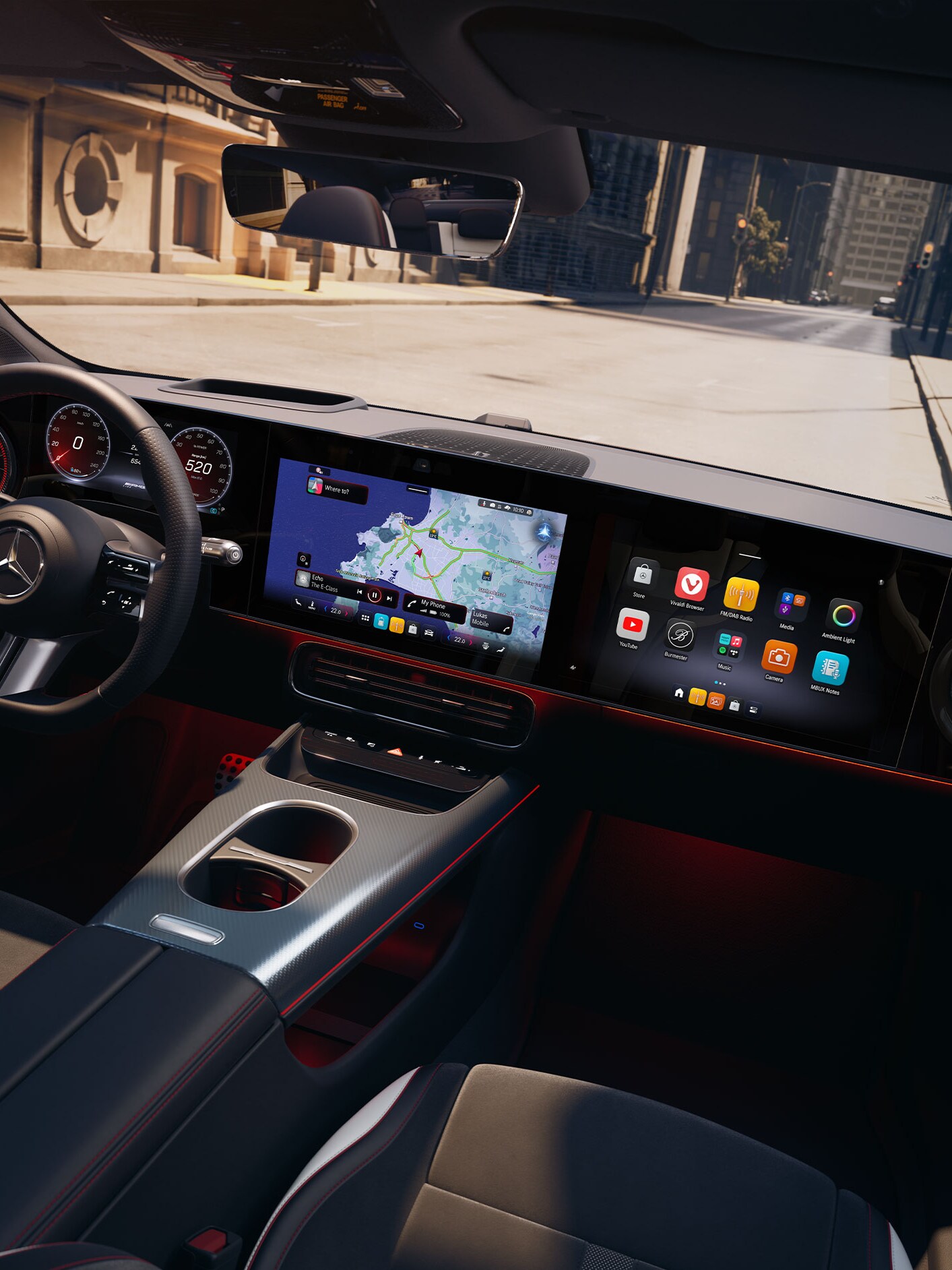 A quarta geração do MBUX no novo CLA da Mercedes-Benz.