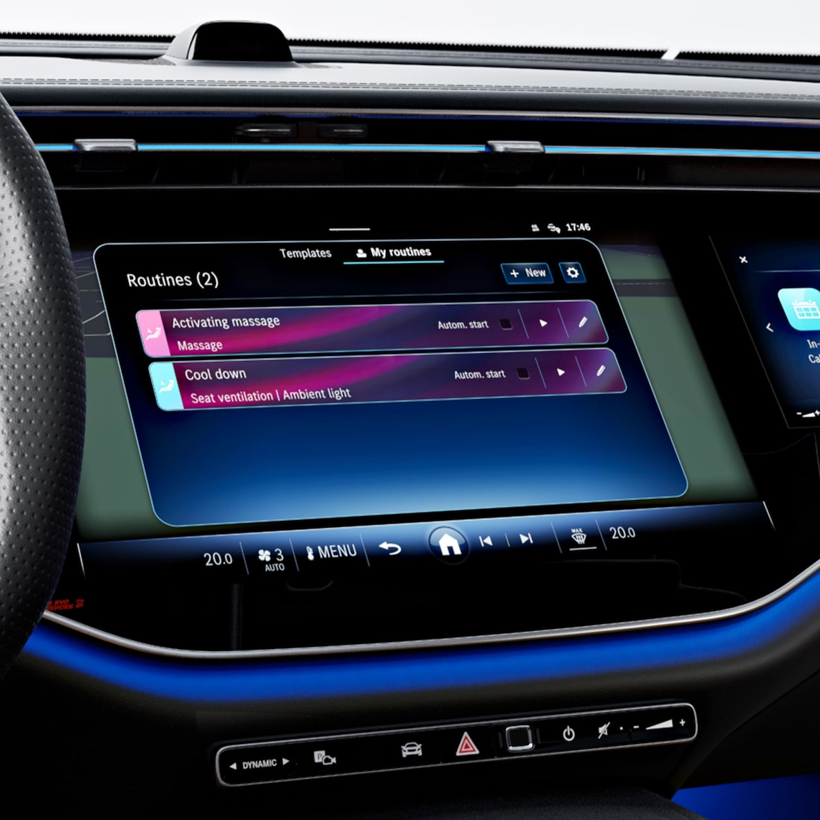 O interior do Classe E Limousine da Mercedes-Benz.