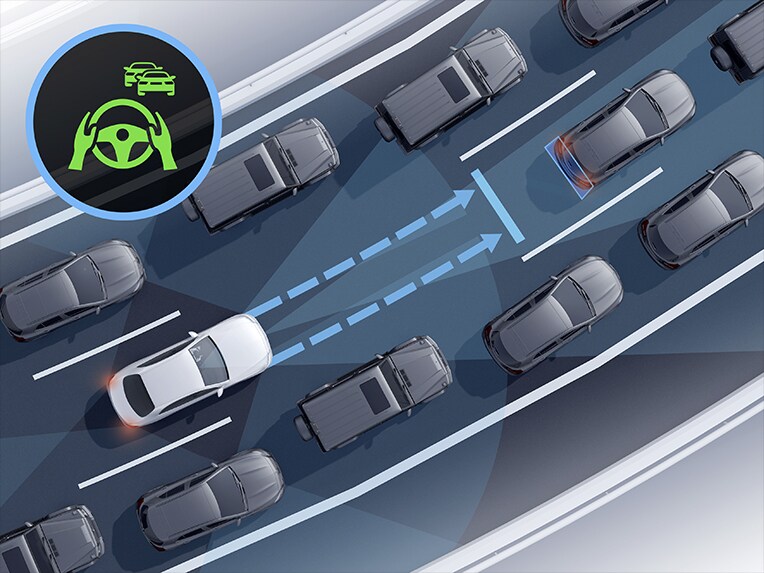 O Assistente Ativo de Direção no EQA da Mercedes-Benz