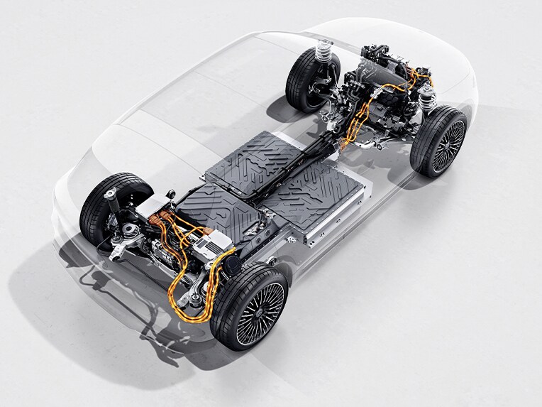 A tração integral 4MATIC no EQA da Mercedes-Benz.