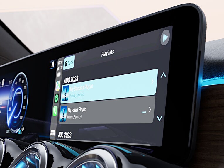 Entretenimento MBUX no EQB da Mercedes-Benz.