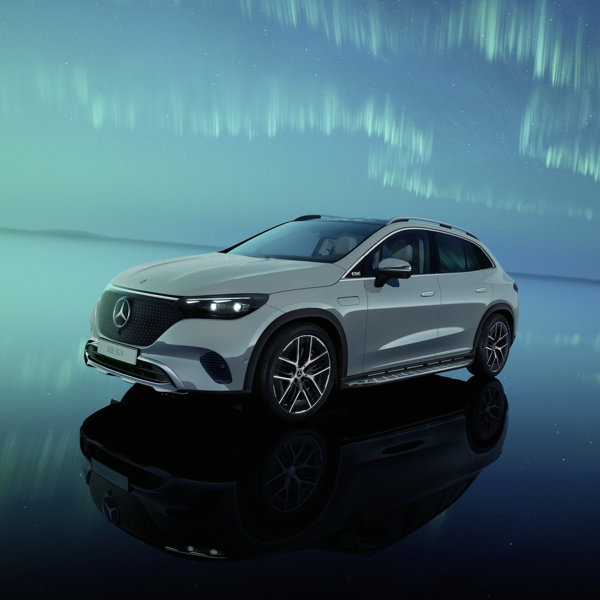 O exterior do Mercedes-Benz EQE SUV.