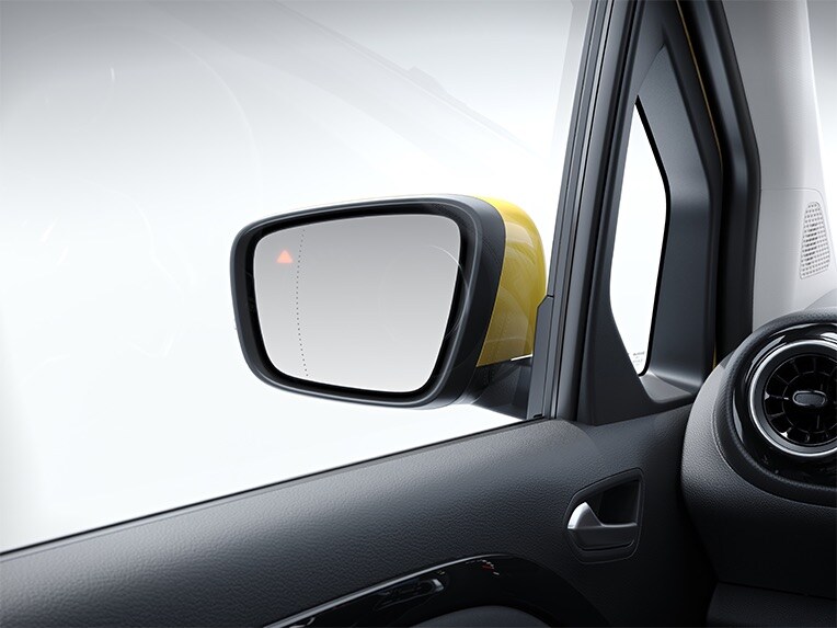 O espelho retrovisor exterior automaticamente rebatível do EQT.