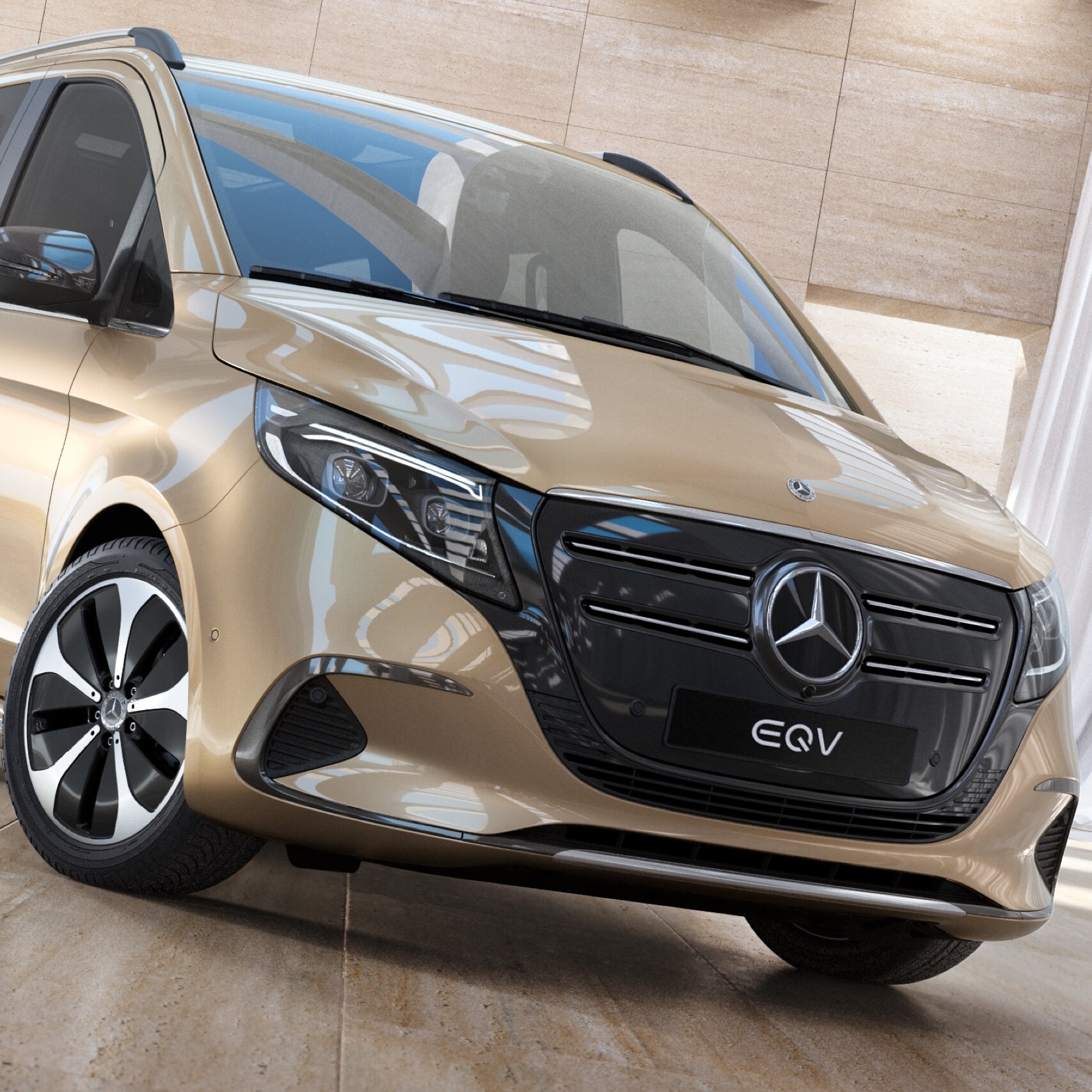 O EQV conjuga o generoso espaço de bem-estar de um monovolume da Mercedes-Benz com um conceito de eletromobilidade abrangente.