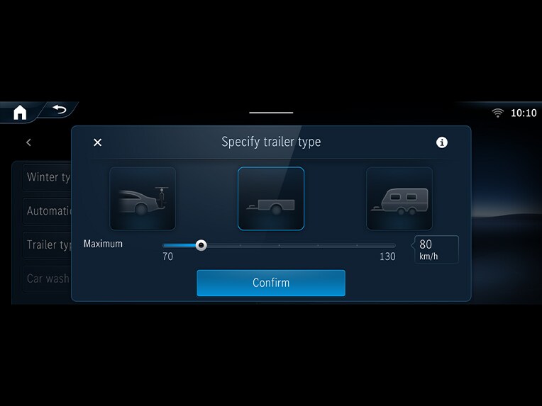 O Assistente de Manobras de Reboque no Mercedes-Benz GLA.