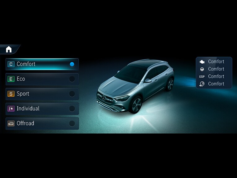 DYNAMIC SELECT no Mercedes-Benz GLA.