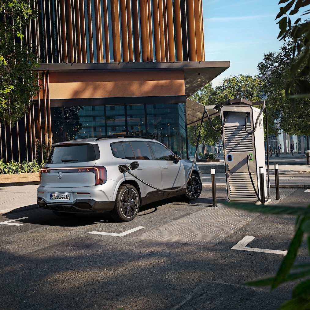 O novo GLB elétrico com modo de carregamento rápido.