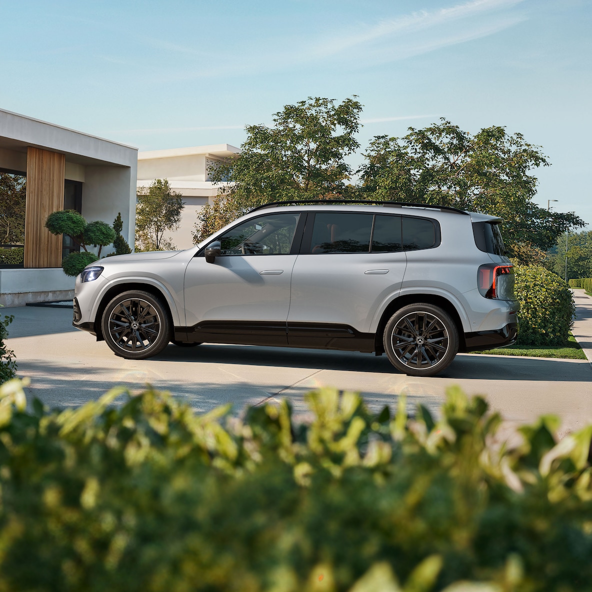 O exterior do novo GLB elétrico.