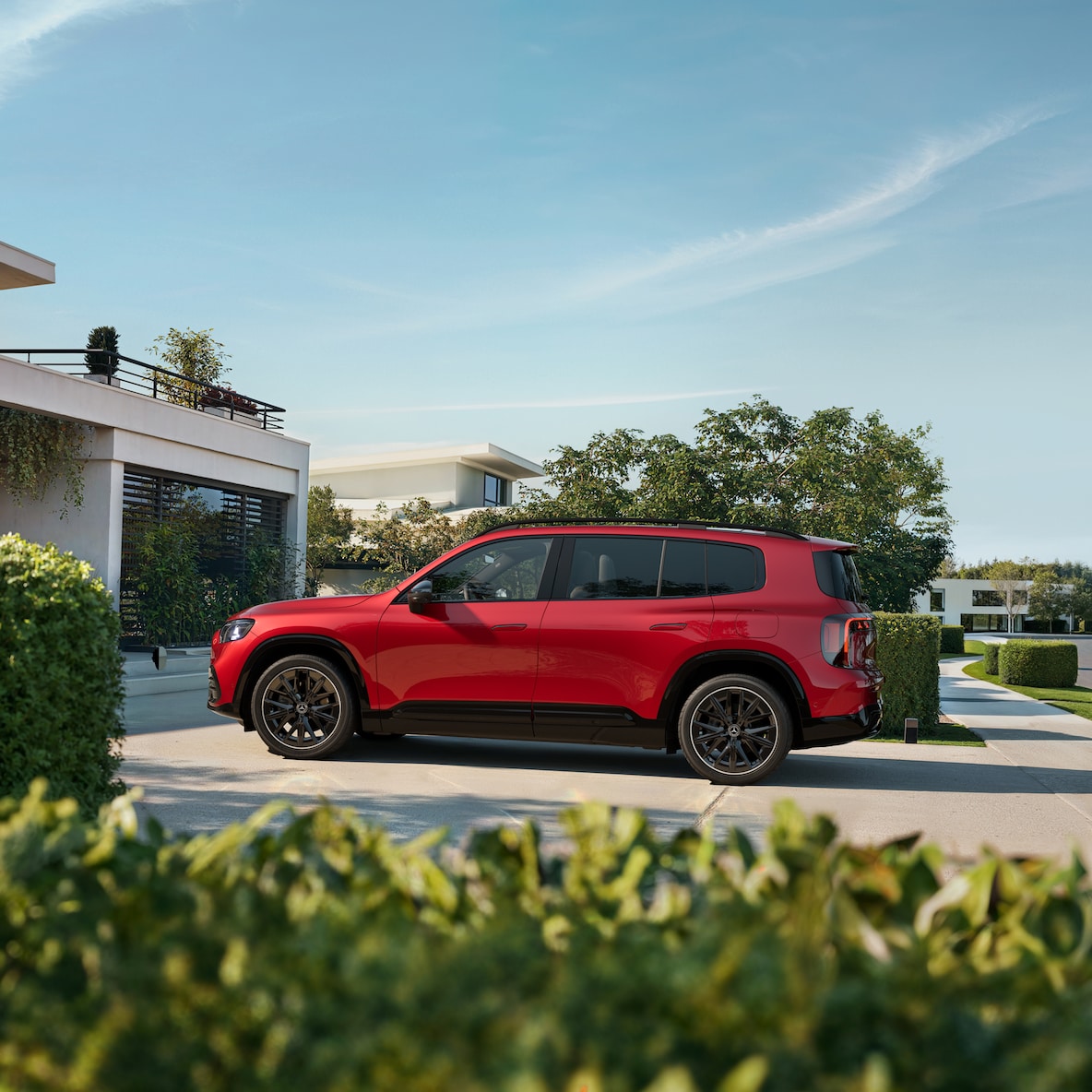 O exterior do Mercedes-Benz GLB.