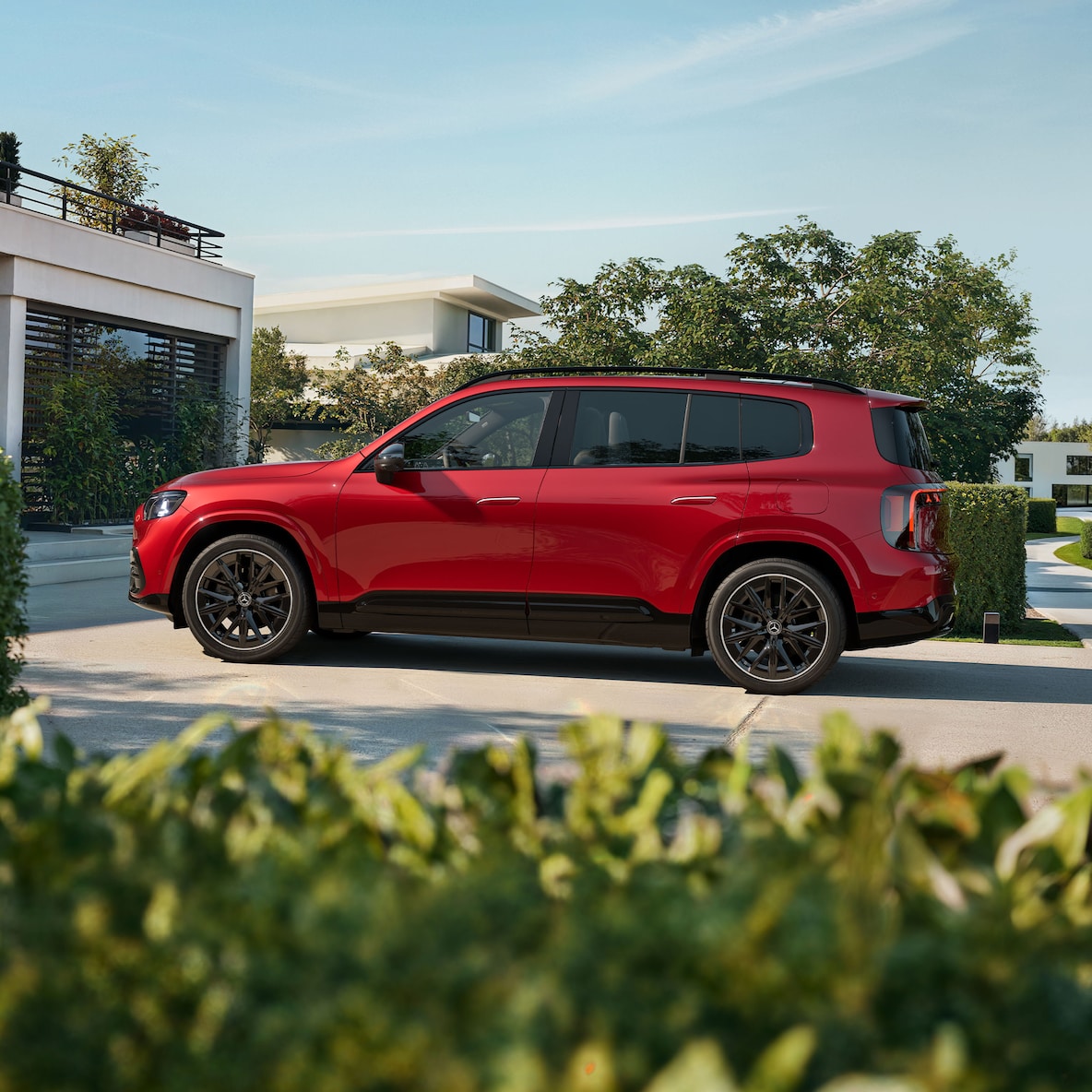 O exterior do Mercedes-Benz GLB.