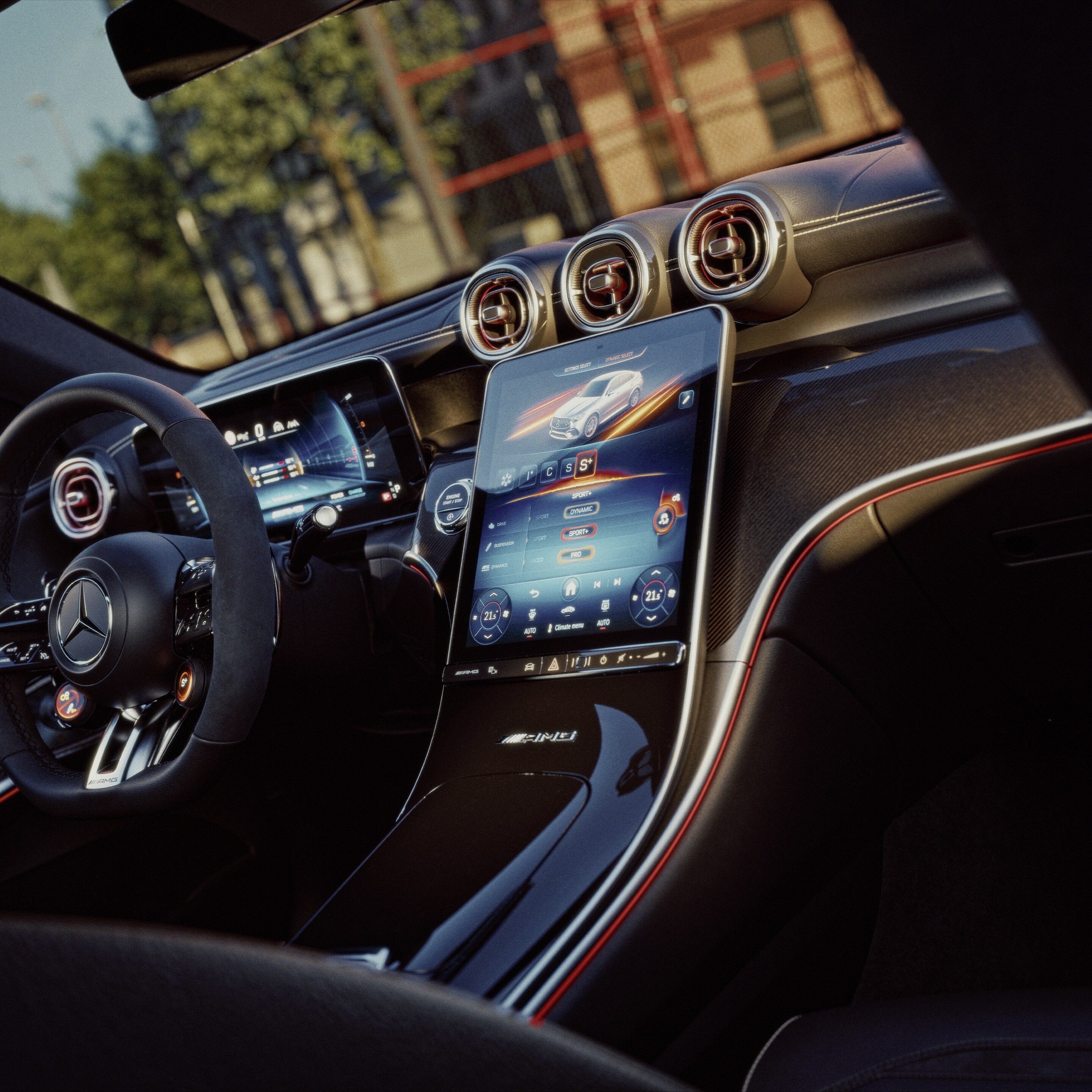 O interior do novo Mercedes-AMG GLC Coupé.
