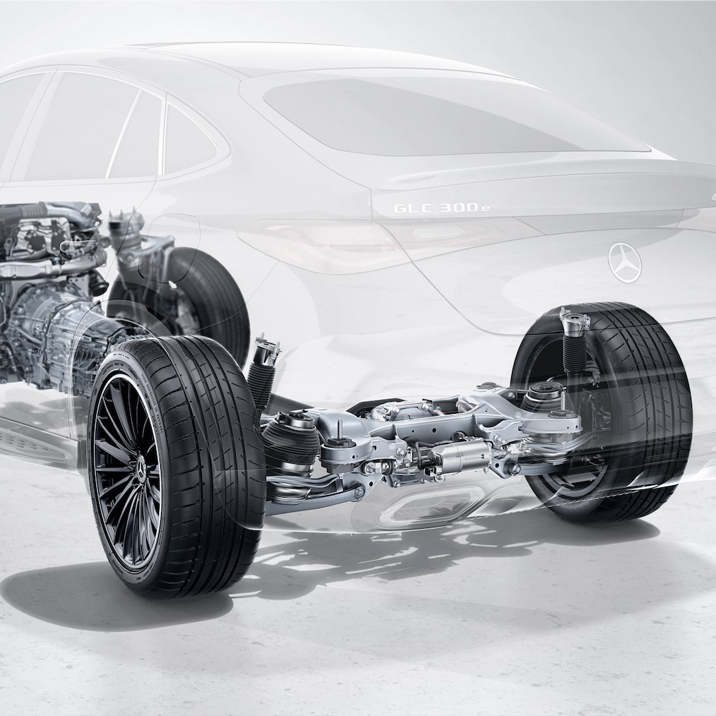 O chassis do Mercedes-Benz GLC.