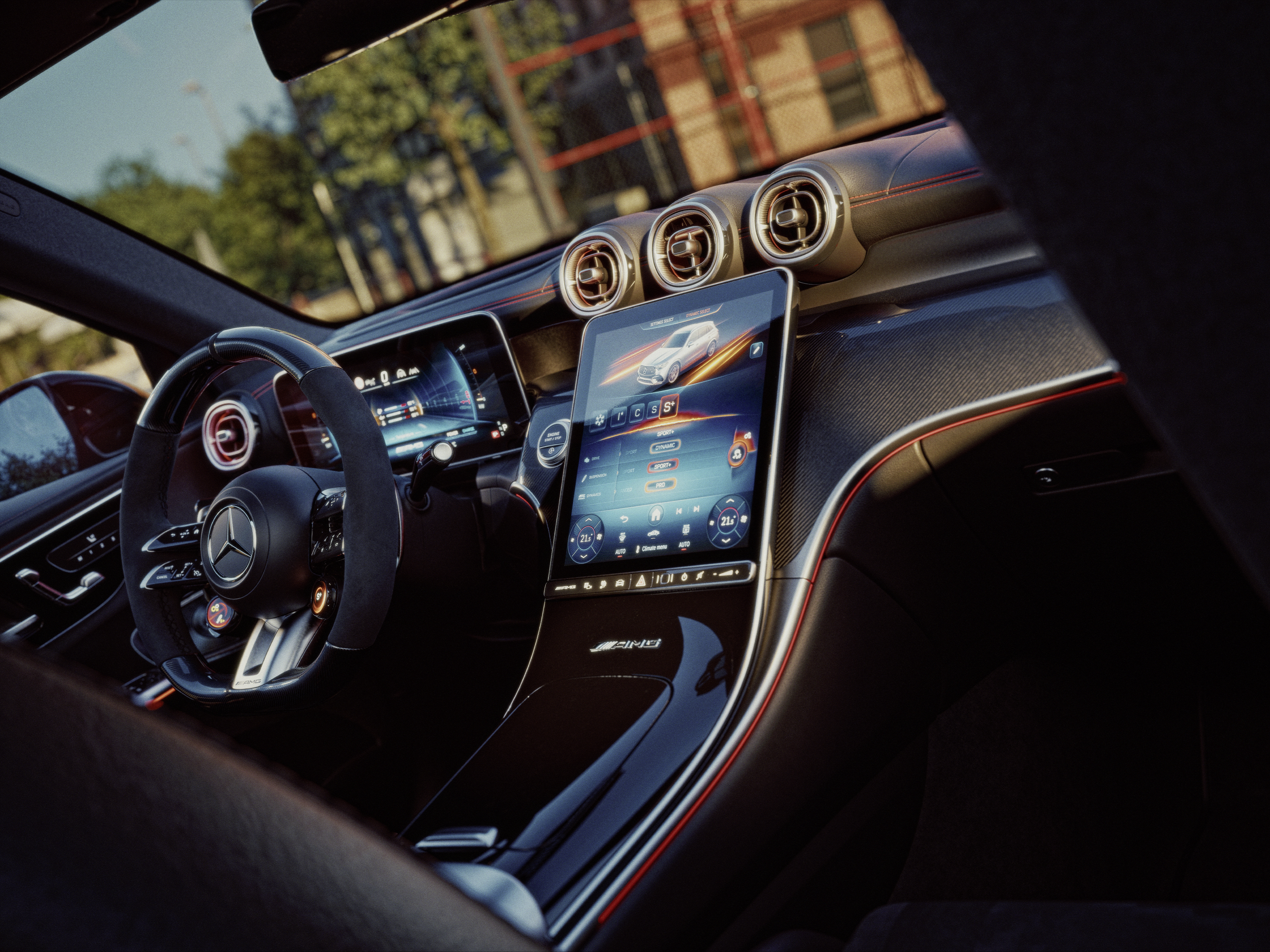 Interior | GLC | Mercedes-AMG O interior do novo Mercedes-AMG GLC SUV.