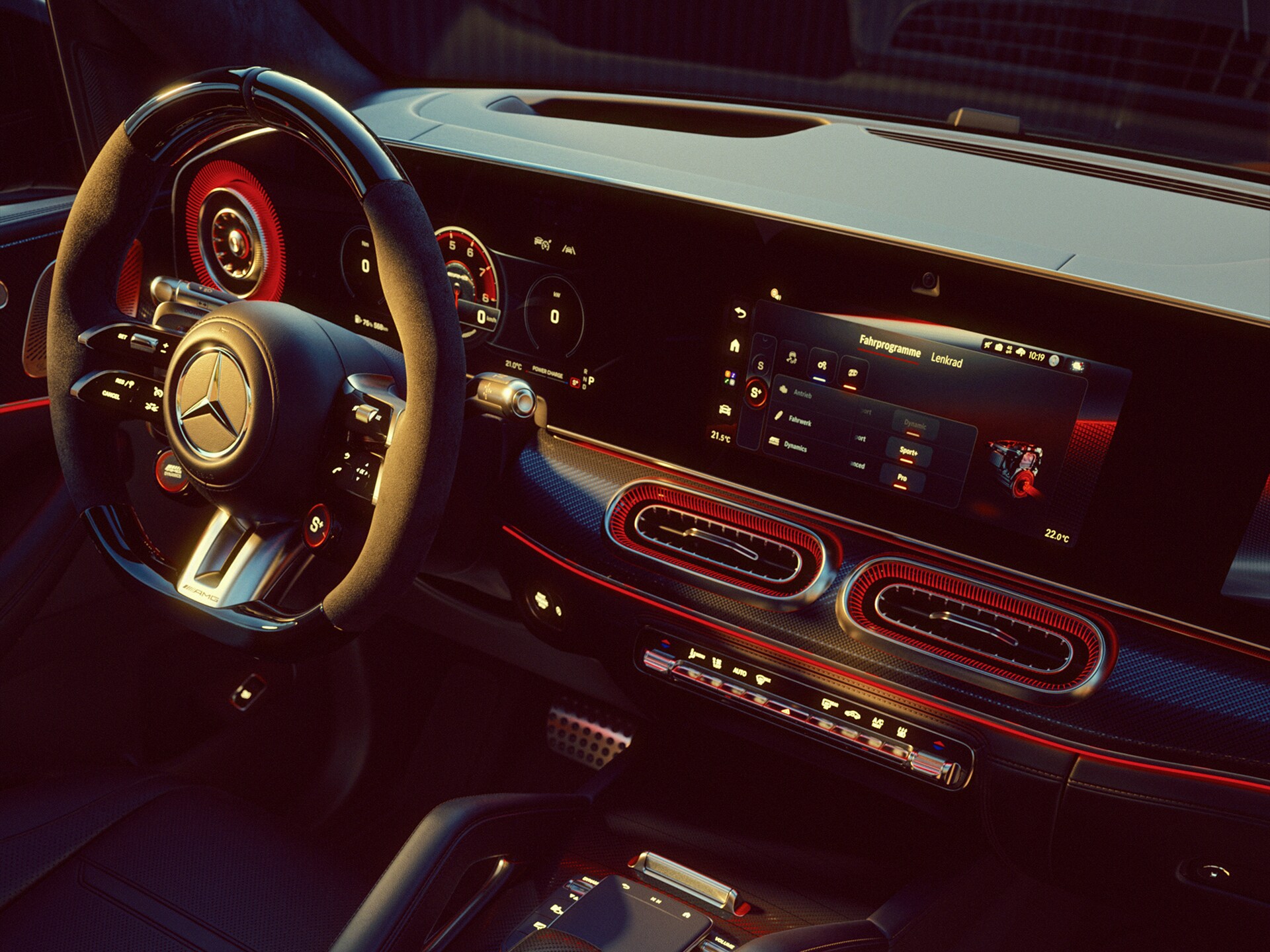 O novo design interior do Mercedes-AMG GLE 63 S 4MATIC+ Coupé.