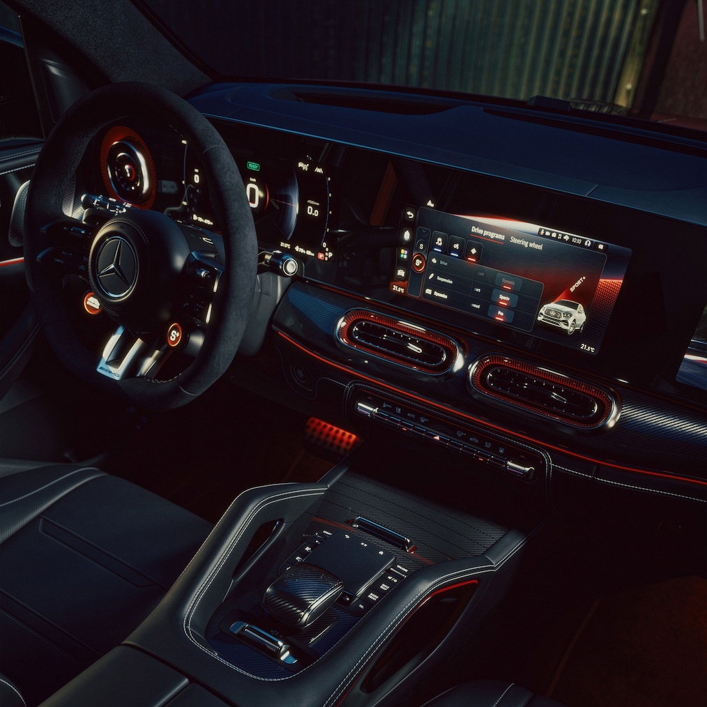 Os bancos AMG no Mercedes-AMG GLE Coupé.