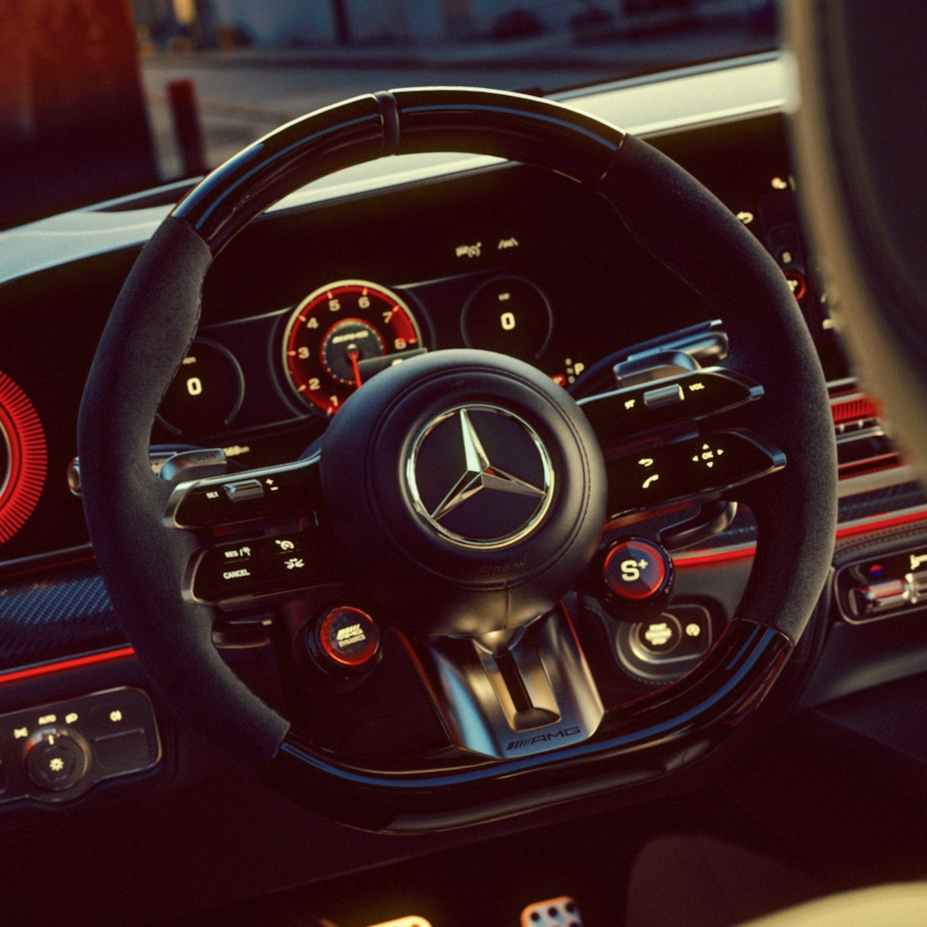 O volante AMG no Mercedes-AMG GLE 63 S Coupé.