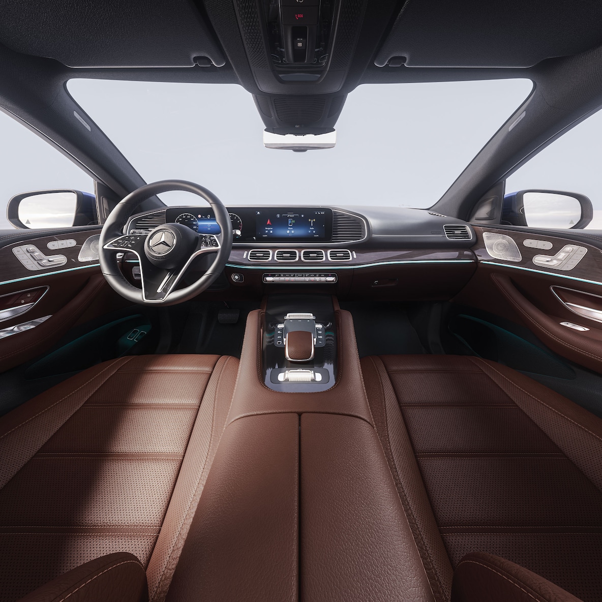 O interior do Mercedes-Benz GLE Coupé.