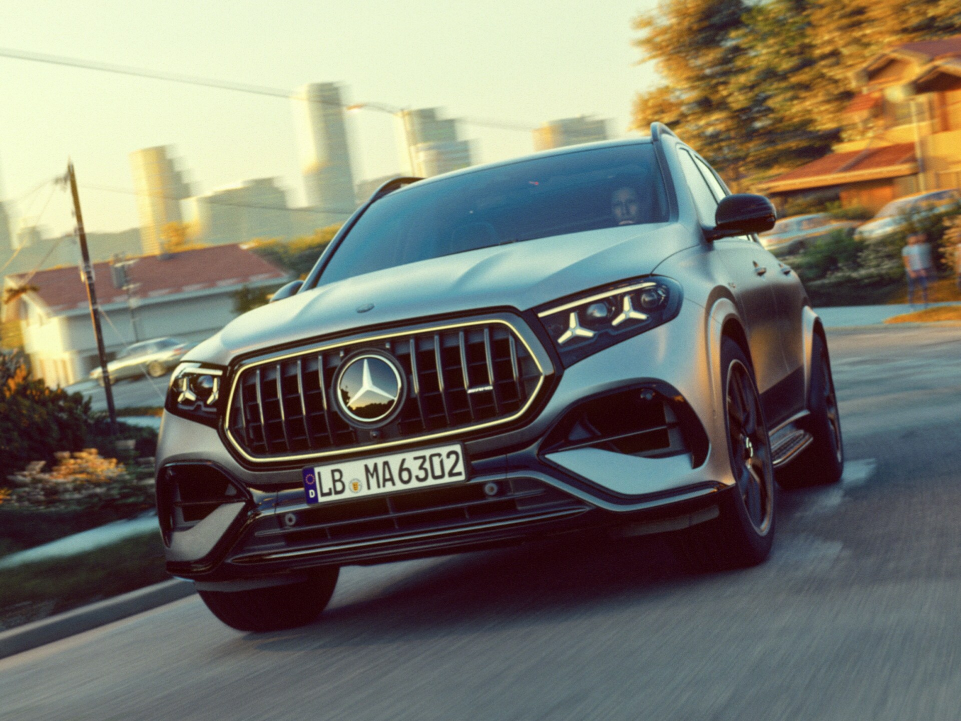 O novo design dianteiro do Mercedes-AMG GLE 63 S 4MATIC+ SUV.