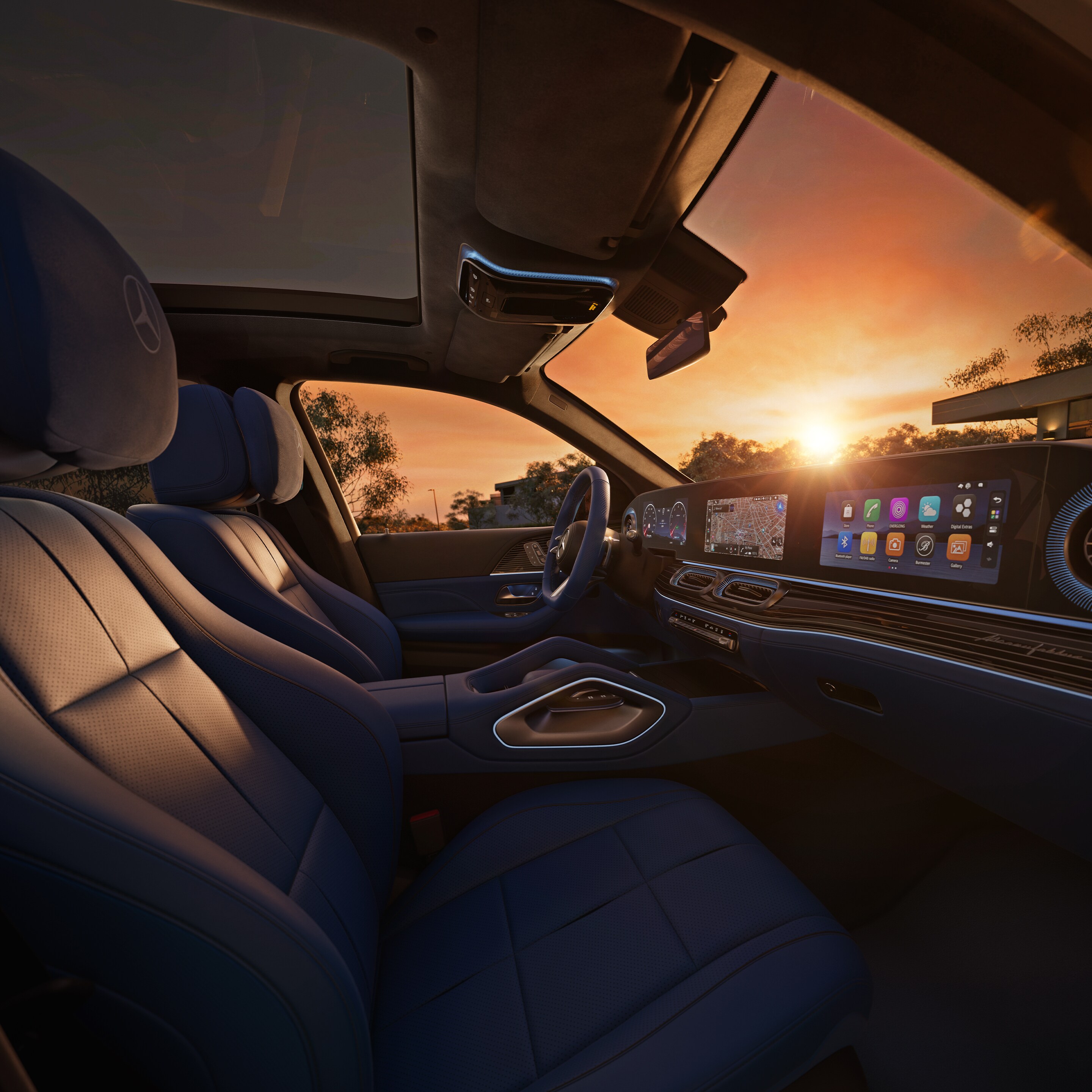 O interior do novo GLE.