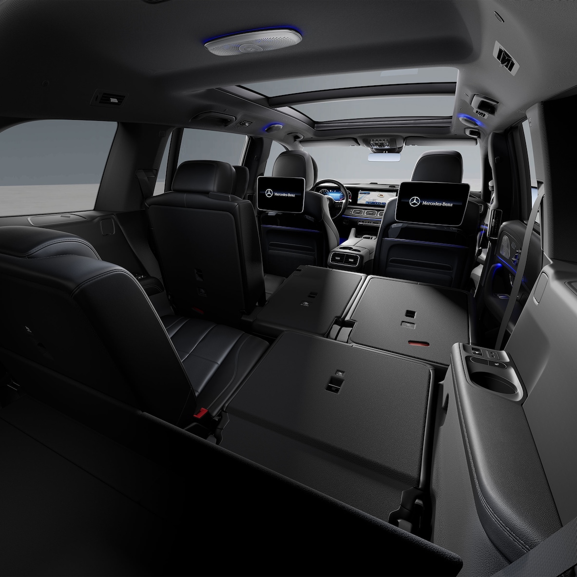 Elevada versatilidade no interior do GLS.