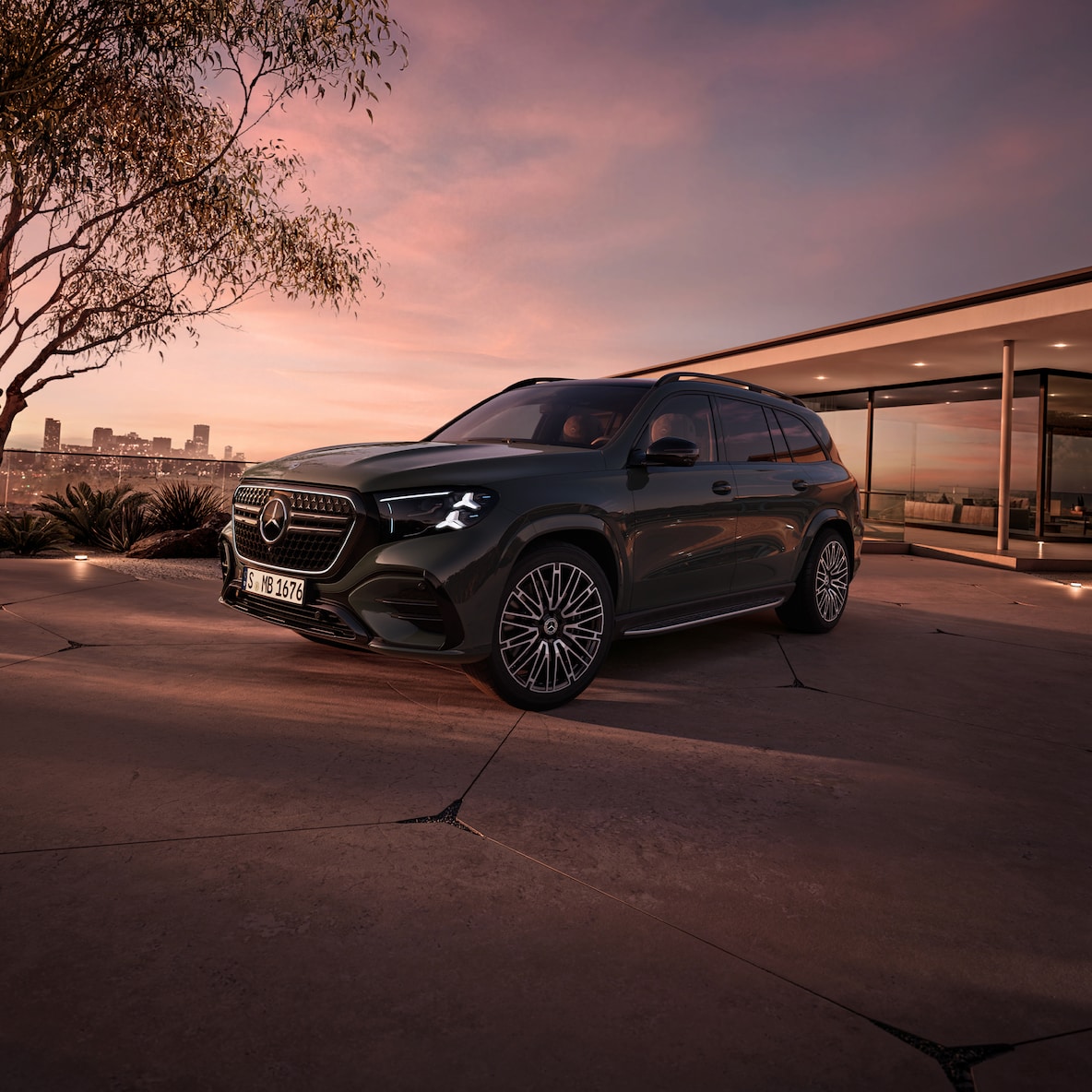 Exterior do novo GLS da Mercedes-Benz.