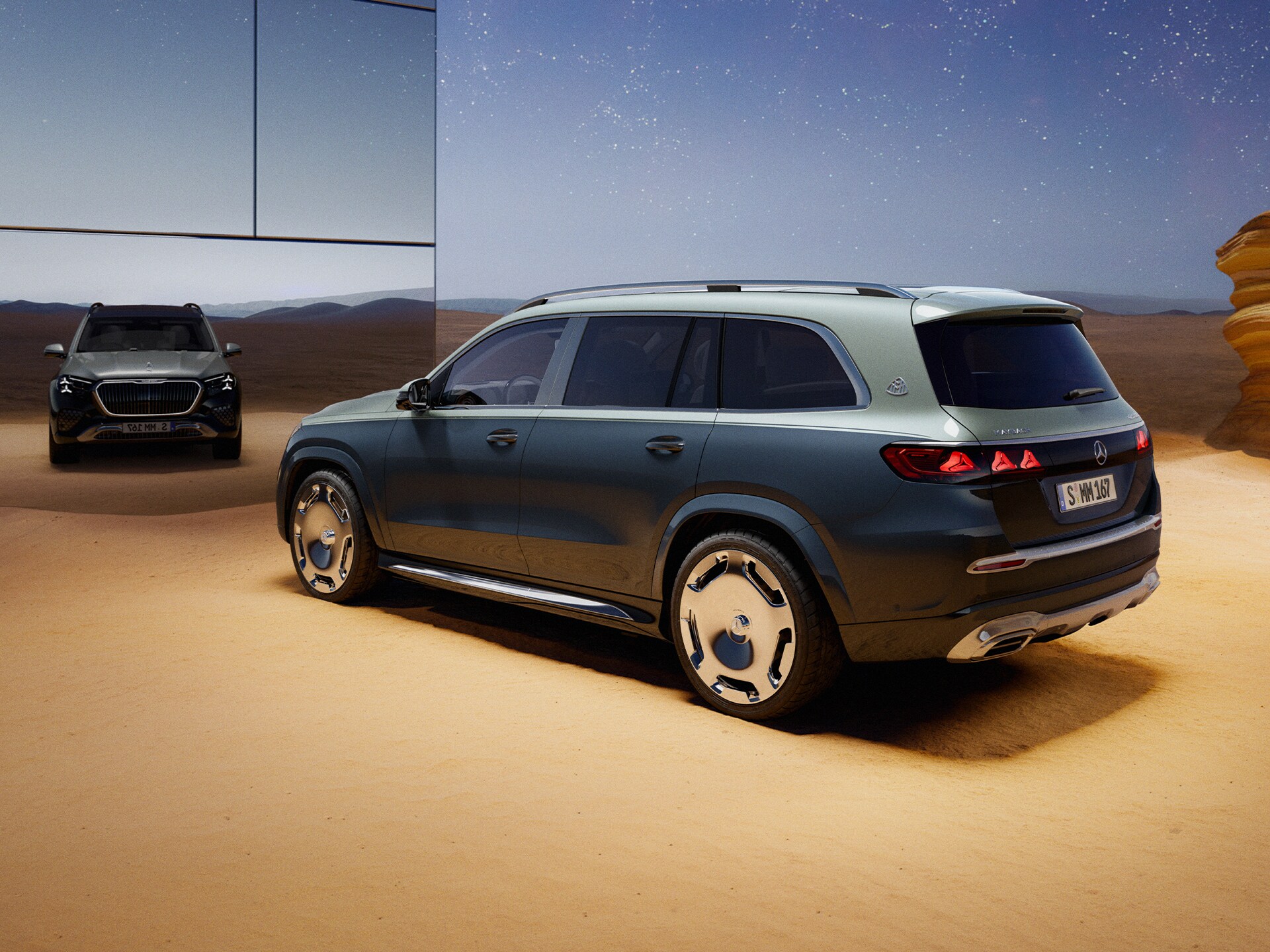 Vista superior do Mercedes-Maybach GLS SUV.