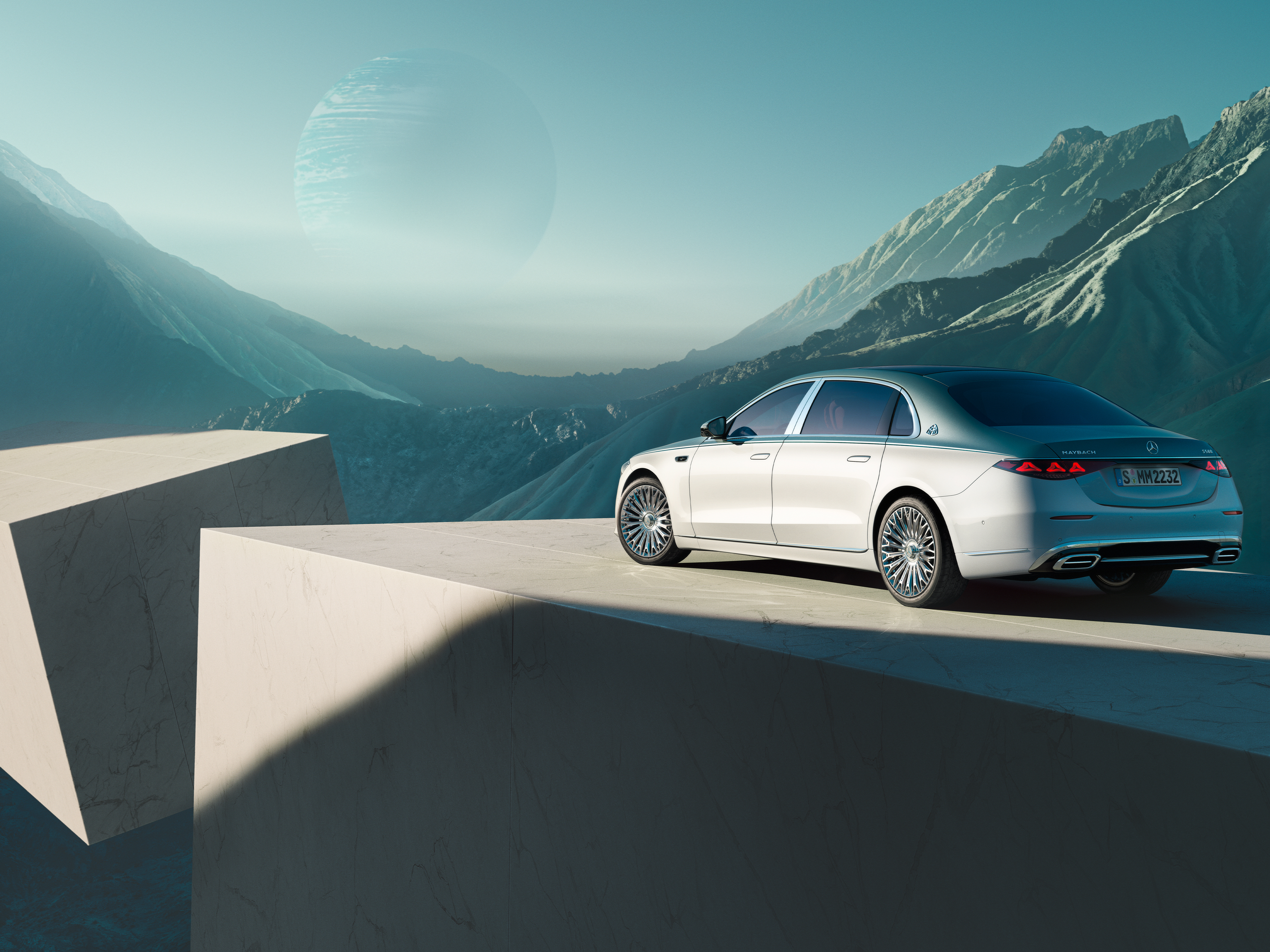 Classe S | Marca | Mercedes-Maybach Vista lateral do Mercedes-Maybach Classe S.