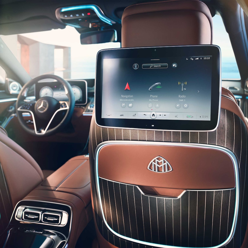 O revestimento do encosto do banco MANUFAKTUR do Mercedes-Maybach Classe S.