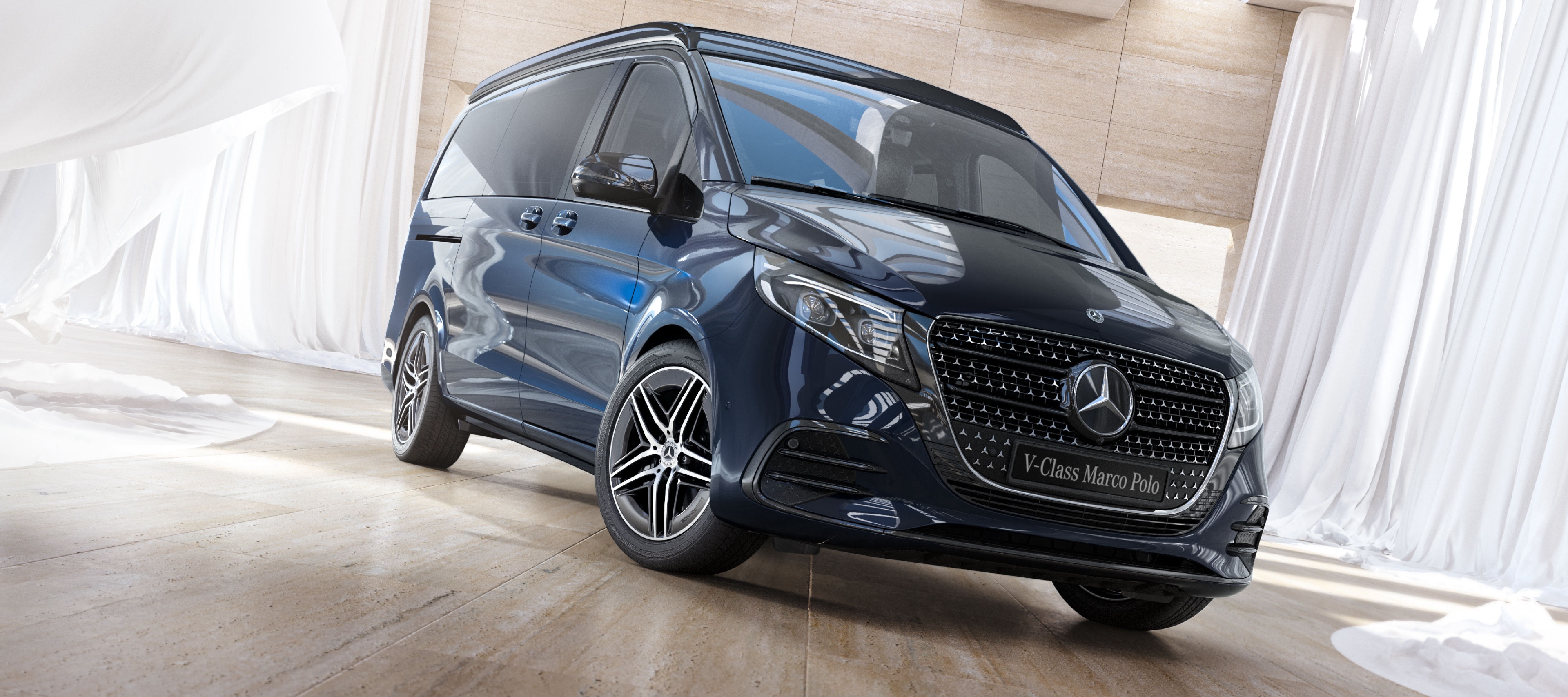 Classe V Marco Polo | Mercedes-Benz O Classe V Marco Polo é a autocaravana compacta para todos aqueles que valorizam ao máximo a funcionalidade, o design e o conforto na condução, no espaço que habitam e durante o sono.