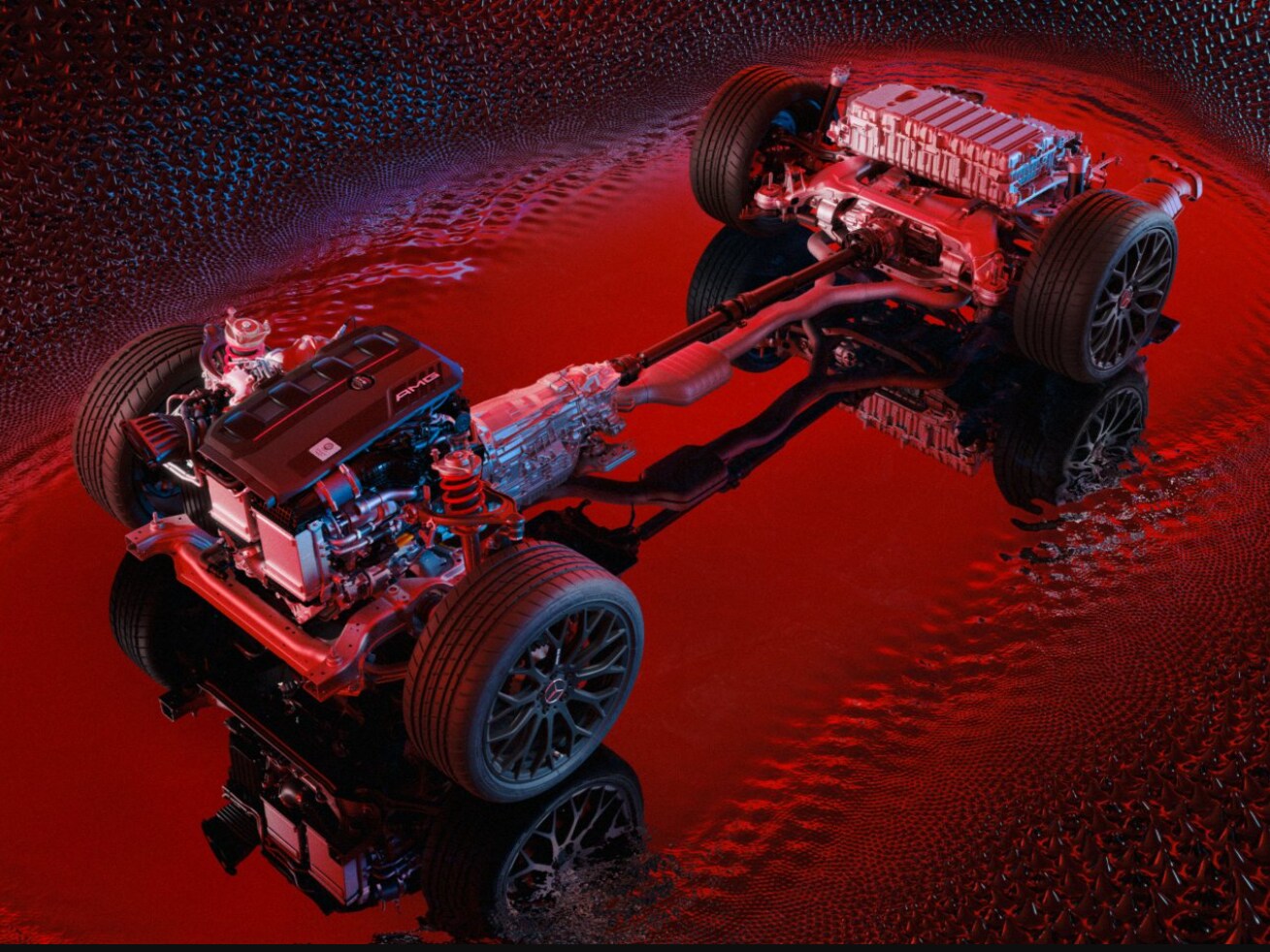 A arquitetura de plataforma do modelo elétrico da Mercedes-AMG.