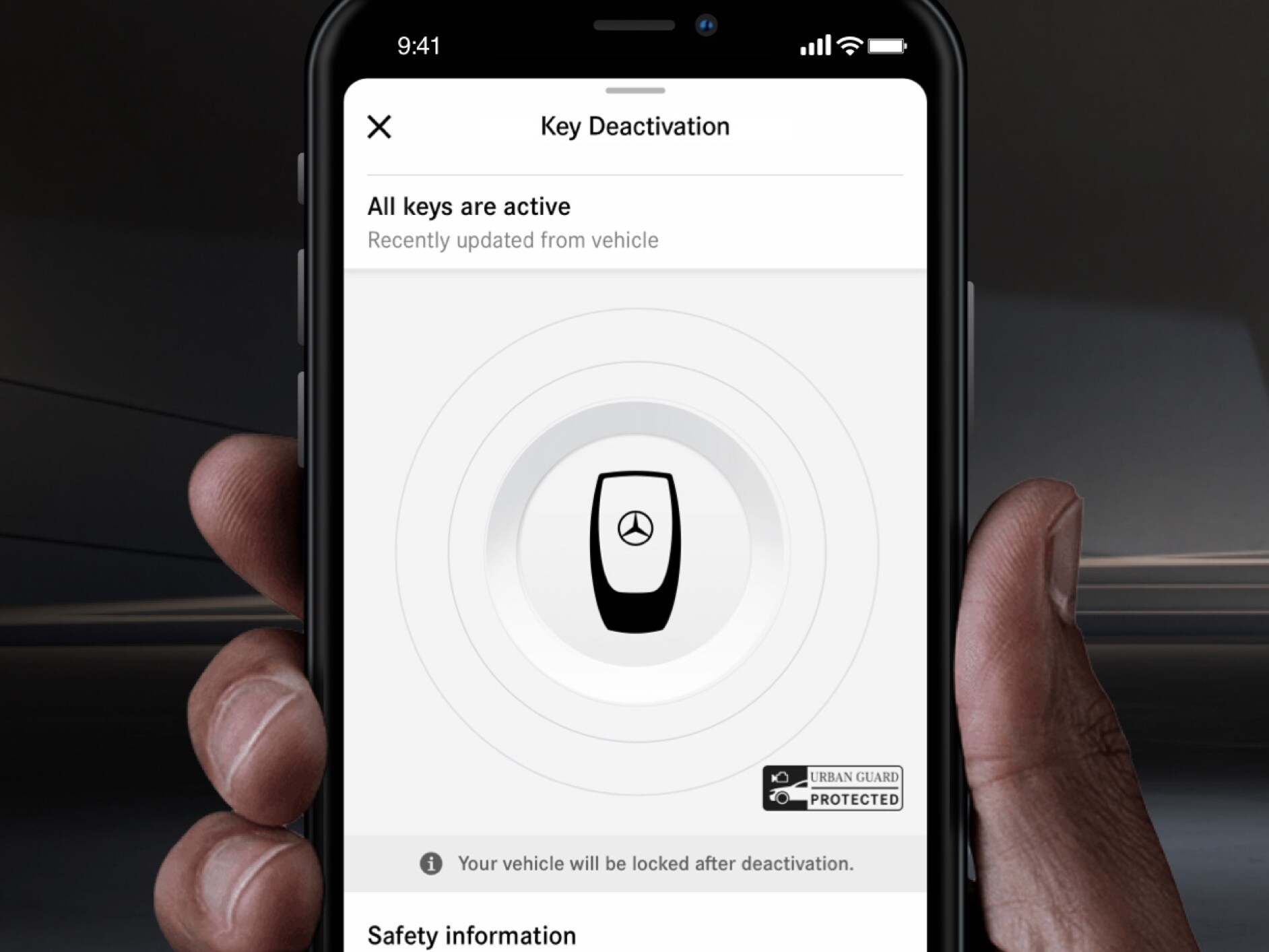 Num smartphone é apresentado o menu do extra digital Desativação da chave.