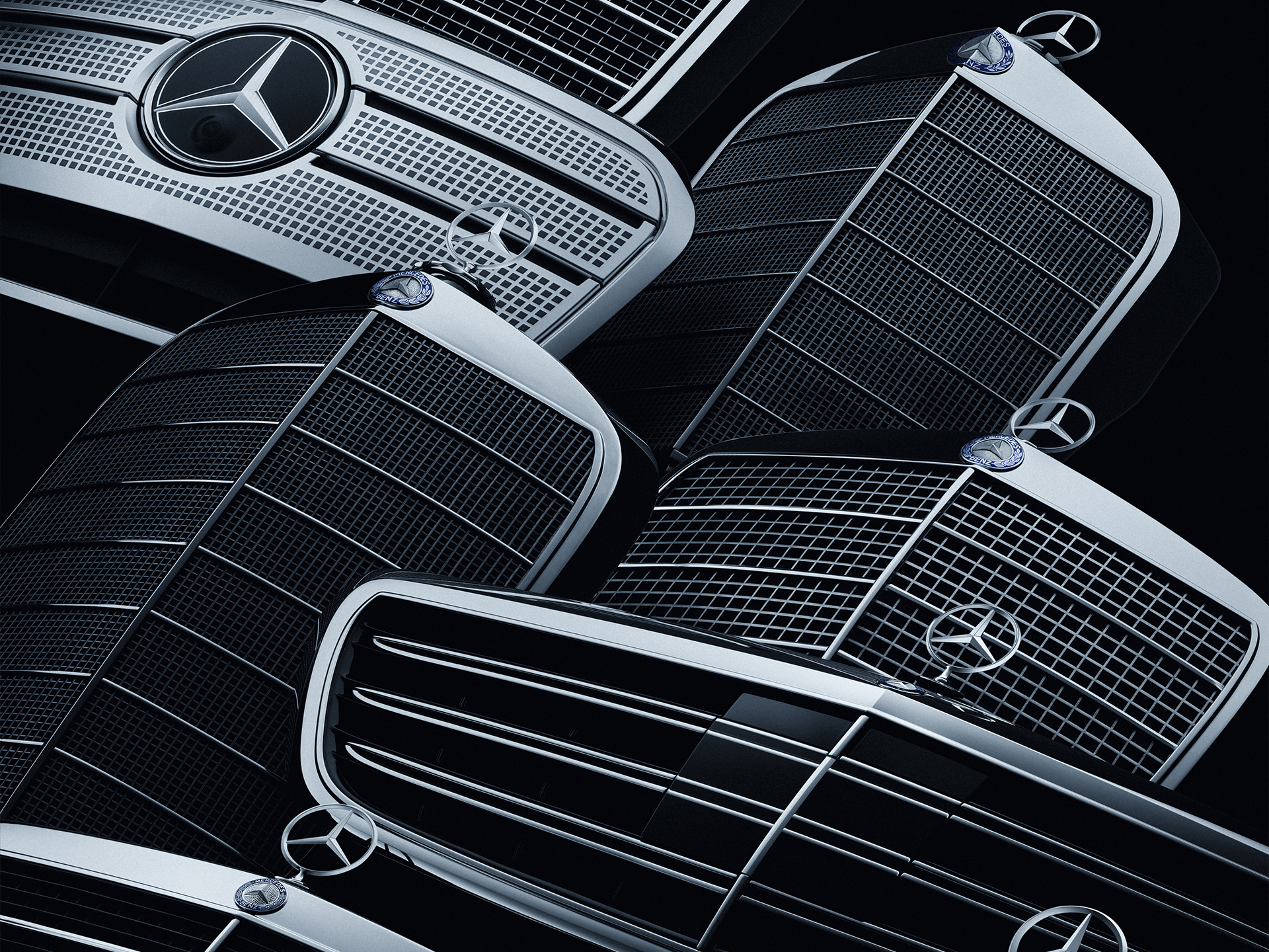 Qualidade | Mercedes-Benz Coleção de grelhas de radiador Mercedes-Benz.