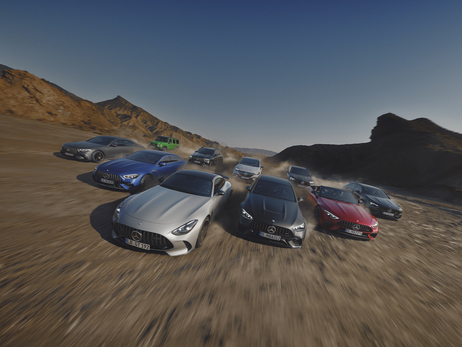 Grupo de automóveis Mercedes-AMG.