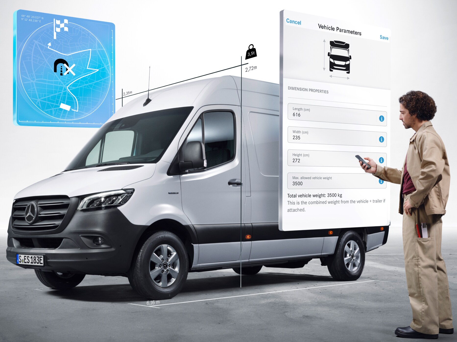 Os Extras Digitais do Mercedes-Benz eSprinter Chassi.