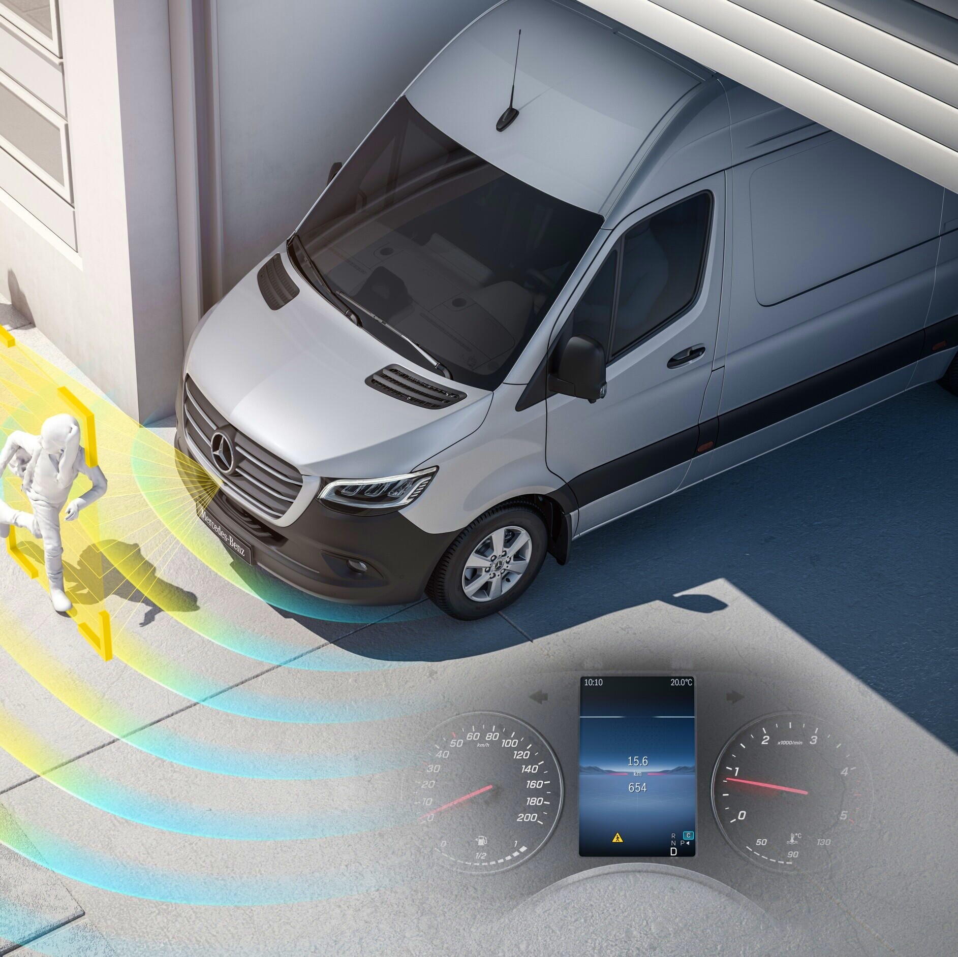 Assistente de informação de arranque (MOIS) | eSprinter Furgão | Mercedes-Benz O assistente de informação de arranque (MOIS) do Mercedes-Benz eSprinter Furgão.