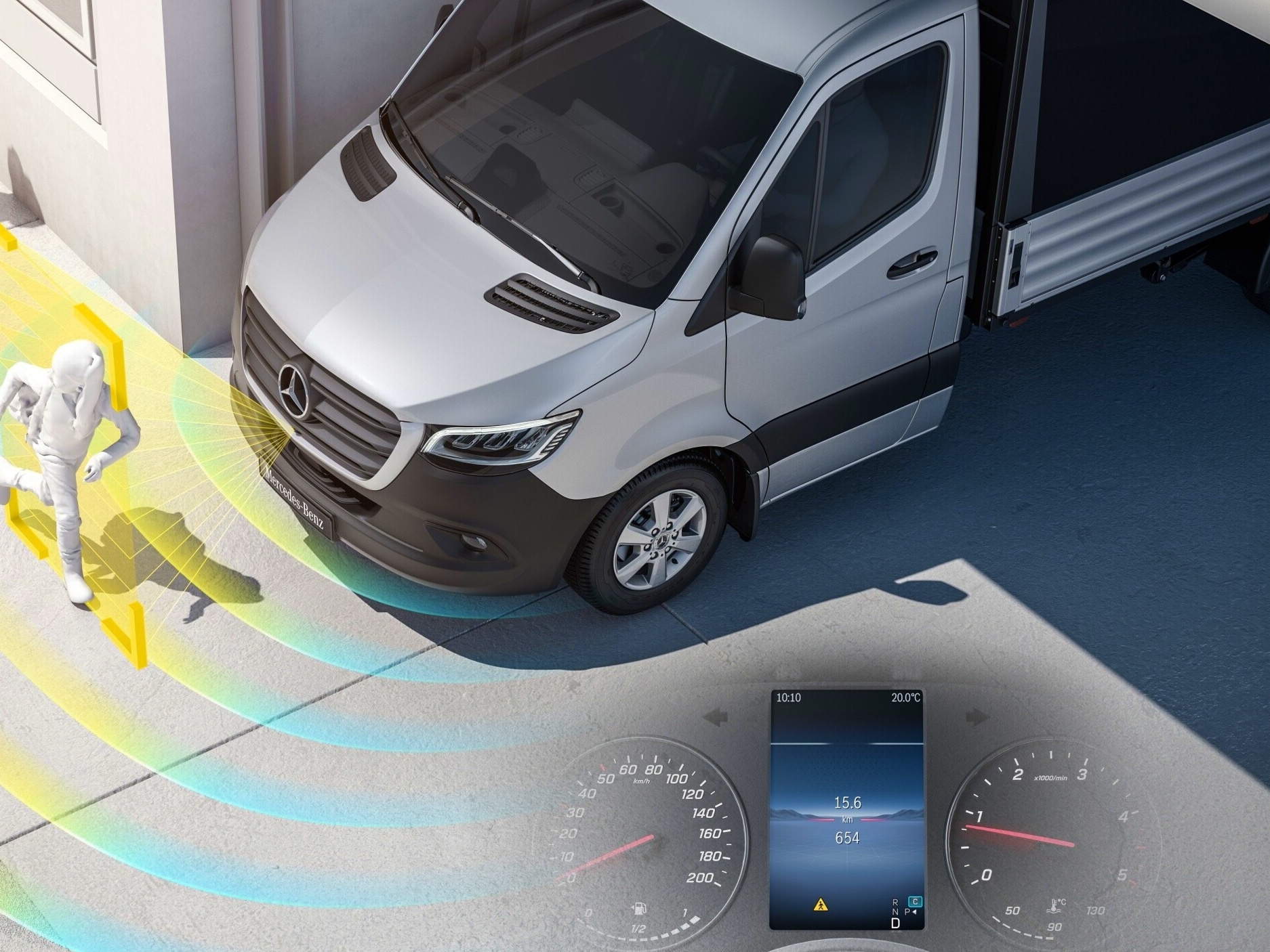 O Sistema de informações sobre mudanças (MOIS) do eSprinter Veículo de plataforma da Mercedes-Benz.