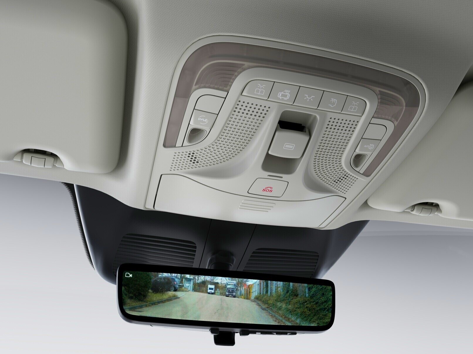 Espelho retrovisor digital no Mercedes-Benz Vito.