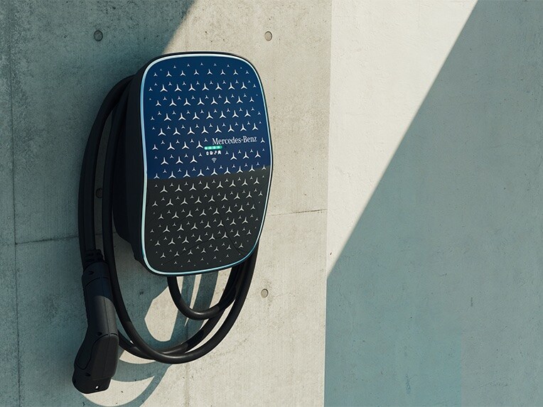 A Mercedes-Benz Wallbox Home é a opção de carregamento confortável para veículos elétricos Mercedes-Benz.
