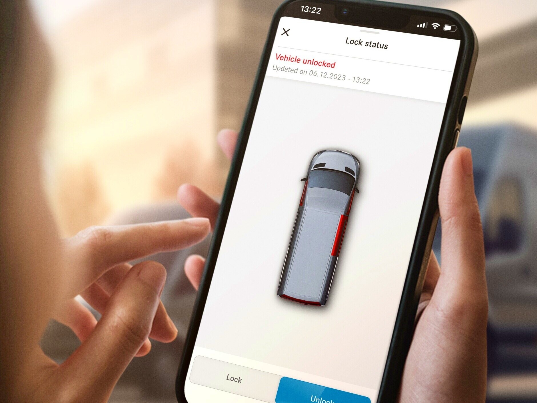 Extras Digitais para um veículo comercial ligeiro da Mercedes-Benz.