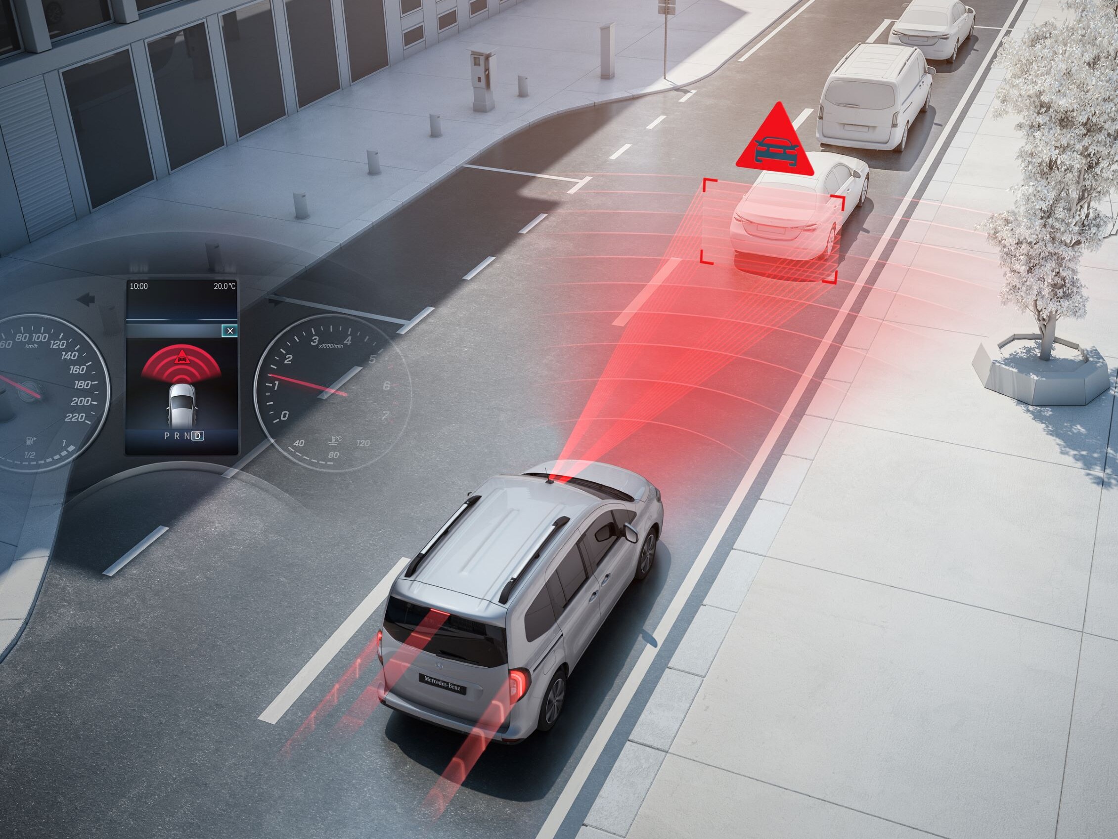 O Mercedes-Benz Citan com os sistemas de assistência à condução.